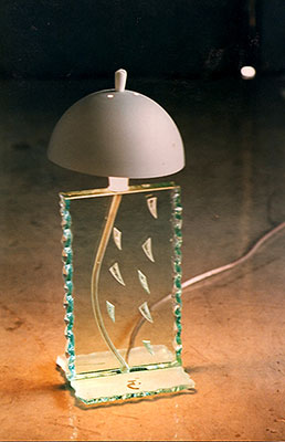 vignette Lampe de chevet en verre